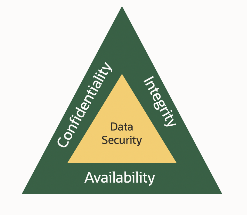 Confidentiality, integrity and availability security triad